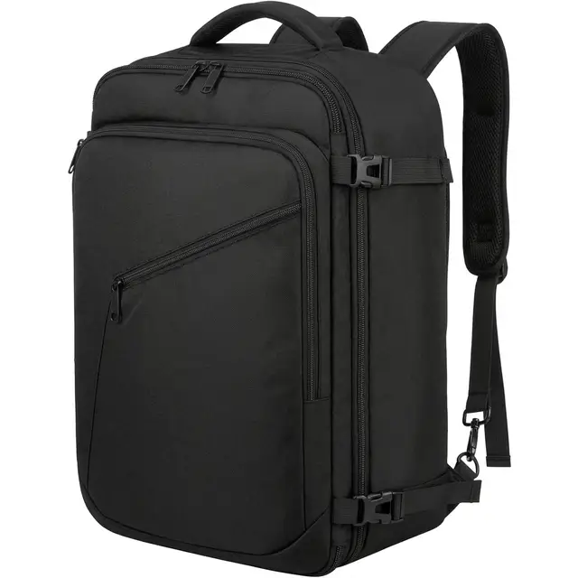 40L Travel Backpack Hand Luggage Airplane， Expandable 50x35x20cm Men Cabin Bag Lightweight Travel Backpack Women School Backpack Carry On Travel Backpack for Business， Work， Black， New Year Sale ， Top gift picks