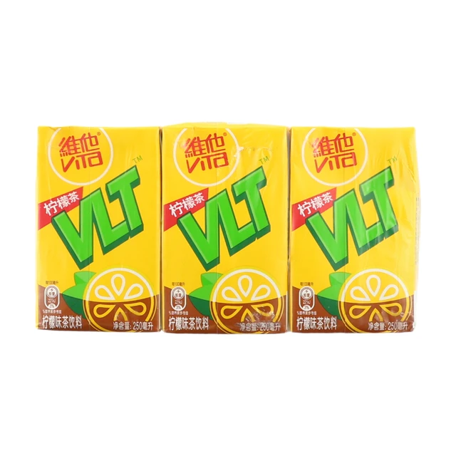 Vitasoy Schwarztee-Getränk mit Zitronengeschmack, 6 x 250 ml