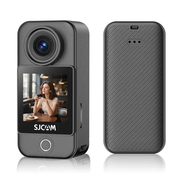 SJCAM C400 Pocket Actionkamera 4K Video mit 6-Achsen Gyro-Stabilisierung 1.3 Zoll Touchscreen Kompakt 6.8×3.2×2.6cm Tragbar 172 Min Akkulaufzeit Wasserdicht 30m mit Gehäuse Schnelles 5GHz WiFi zum Handy 16MP Foto Zeitlupe für Radfahren Wandern Angeln Vlogging