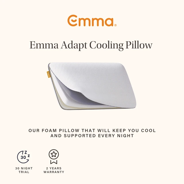 Emma Pillow Adapt Cooling ThermoSync & Memory Foam Medium Firm