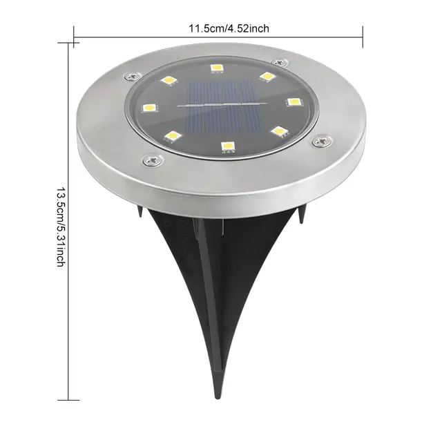 VIVREAL L1549 Solar-Gartenleuchten für den Außenbereich, aufgeladen durch Solarenergie, 8er-Pack, NeuJahr-Verkauf, Top-Geschenkideen