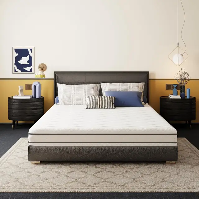 EGO HOME matras 100 x 200 cm, hardheidsgraad H2 en H3, 2-in-1 koudschuimmatras van geltraagschuim, 16 cm hoog, 7-zone ergonomisch omkeerbaar, OEKO-TEX-gecertificeerd