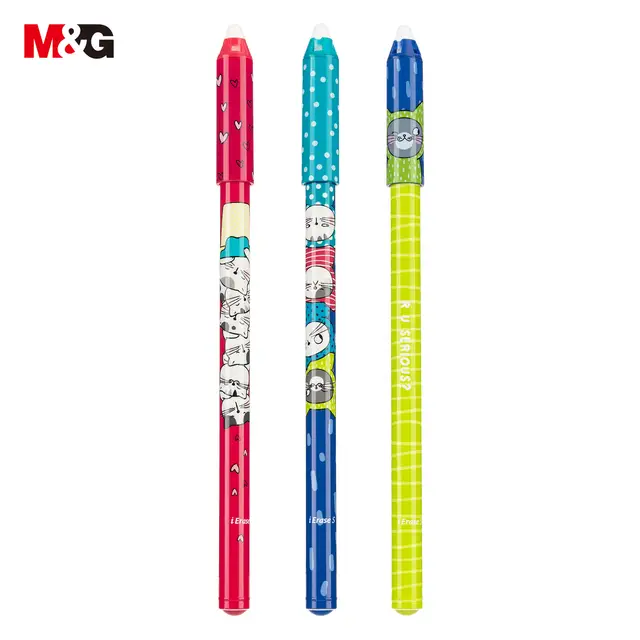 M&amp;G Radierbarer Gelstift, Kristallblau, 0,5 mm Gel-Tintenstift, Ausziehbarer, radierbarer Stift, Sanft schreibender Stift für Schule und Büro, Fehlerkorrektur, 1 Stück