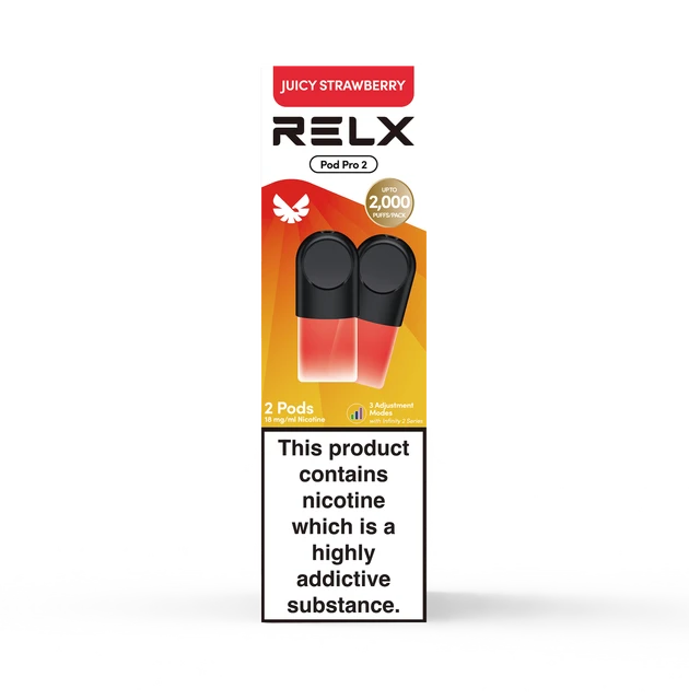 RELX Juicy Strawberry Pre-filled 2 Pods Pack