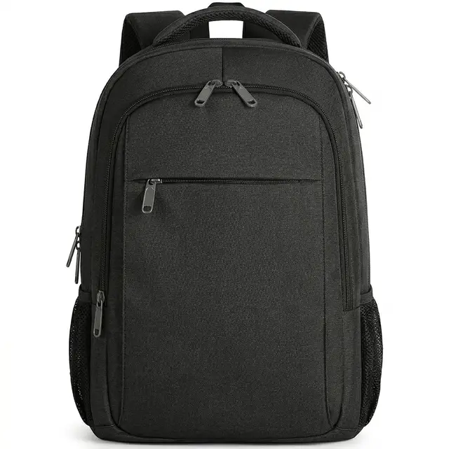 Business Laptop Rucksack 15，6 Zoll Reise Laptoptasche mit USB Ladeanschluss Wasserabweisend Daypack Arbeit College Computer Herren Damen， Schwarz