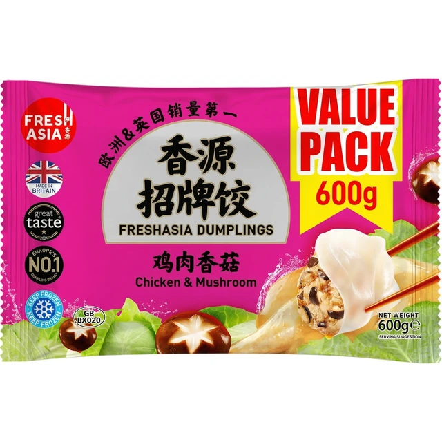 FRESHASIA Dumplings met kip en champignon 600 g