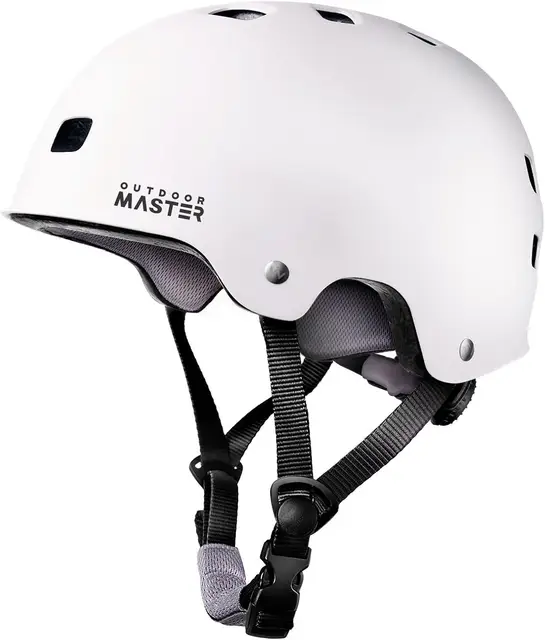 OutdoorMaster Skateboard Helmet Oryx White L 54-60cm