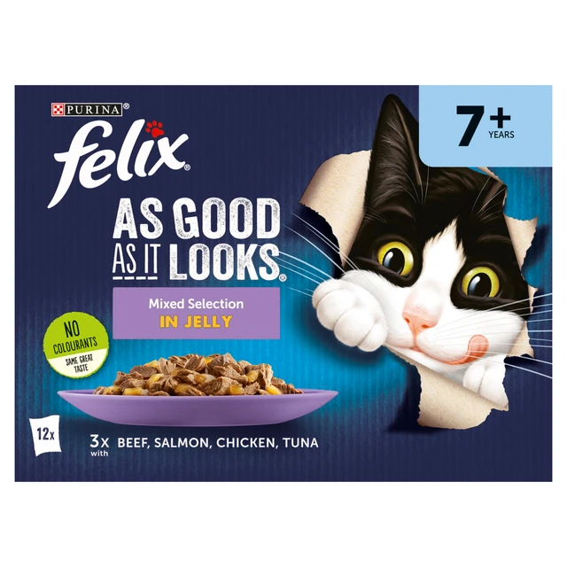 Felix As Good As It Looks Mixed Selection in Jelly 7+ Years 12 x 85g (1.02kg)