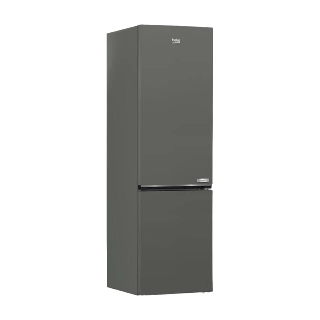 Beko Fridge-Freezer Combination (B5RCNA406OHG NoFrost HarvestFresh ProSmart Inverter 0° Zone) 355 Liter Manhattan Silver Freestanding