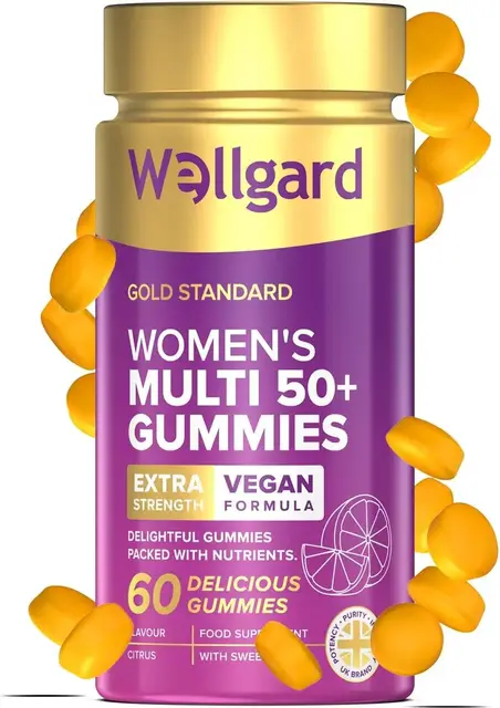 Wellgard Multivitamin Women's Health Support Gummies Citrus for Women 50 Plus - 60 Gummies