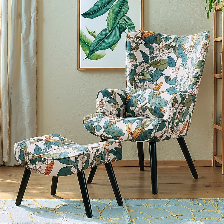 Relaxsessel Lehnstühle, Ohrensessel mit Hocker lesesessel Grün | Sofas, Sessel & Hocker