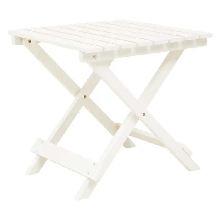 Premier Housewares Weißer, kleiner klappbarer Tisch aus Holz, leicht zu reinigen, platzsparender ausklappbarer Tisch | Gartenmöbel & Zubehör