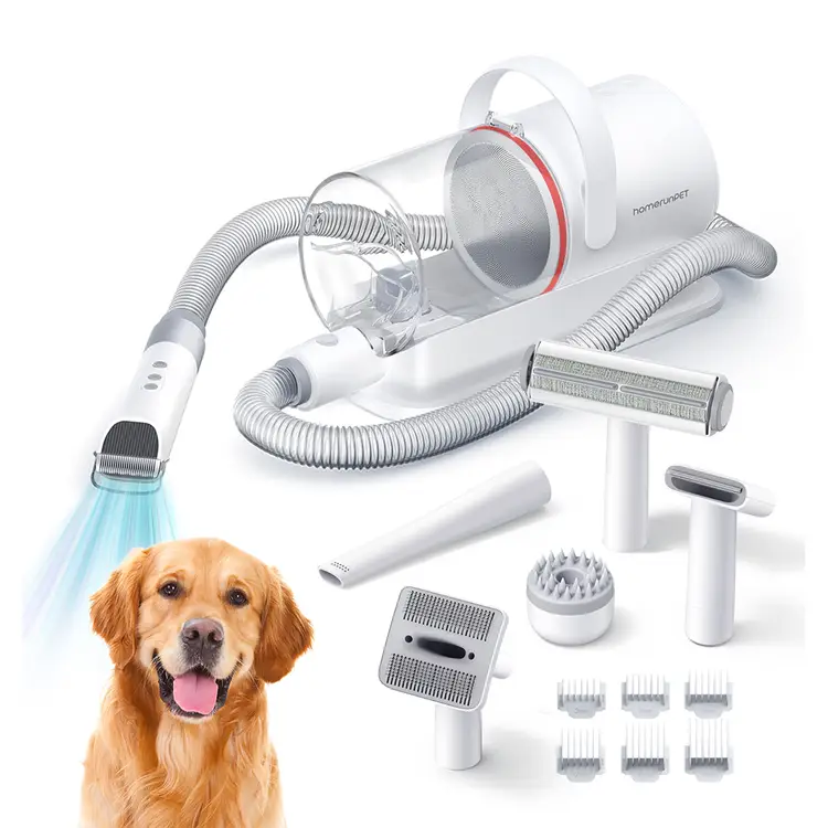 Homerunpet Grooming Kit Vacuum - Total 6 Brush Included of Hair