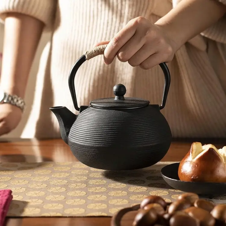 Huacan handgefertigter Teekessel aus Gusseisen für den Heimgebrauch, 520 ml, zum Aufbrühen von Kräutertees | Teekannen & Kaffeeserver