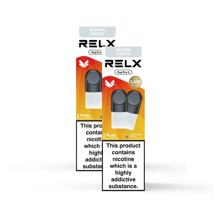 relx pod pro banana freeze Pre-Filled 2 Pods Pack【2 x 2 Pods Pack】 | Pods Flavors and Strains:Watermelon Gelato (Hybrid) Pods RELX Pod Storage Guide: