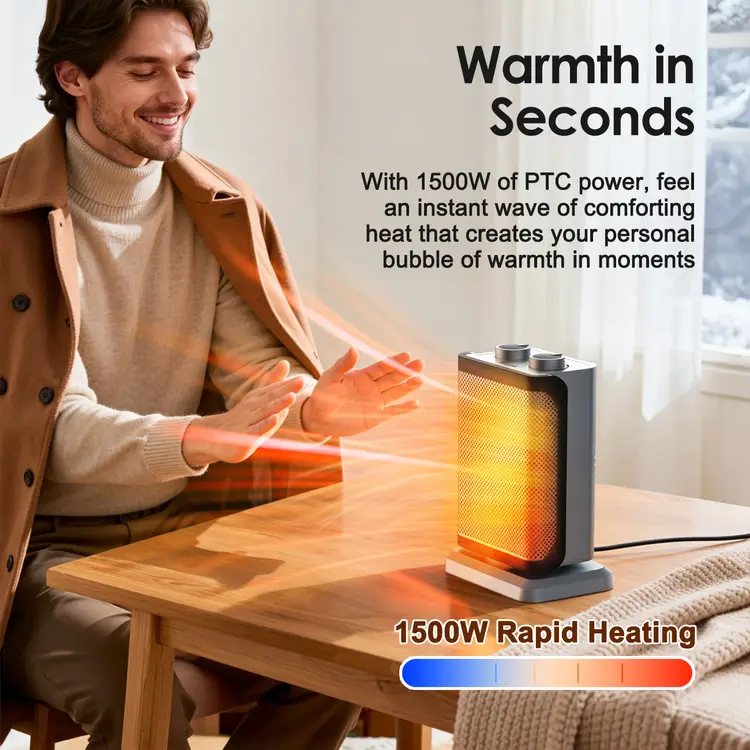 10/mo - Finance Dual Comfort 2-in-1 1500W Space Heater & Fan, Portable, Energy Efficient Electric Heater Or Fan With Adjustable Tilt For Indoor Use, Compact Personal Heater For Home And Office | Buy Now, Pay Later