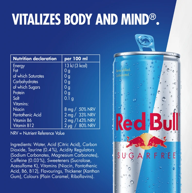 Red Bull Sugarfree Energy Drink 250ml 24 Pack | Energy, Sports