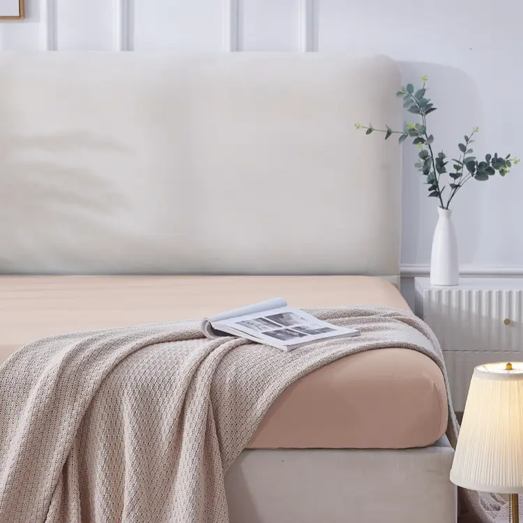 Sommerkühlendes Textil】MEROPE, Nylon/Elasthan Kühlendes Bettlaken, 200x200+30 cm, Pink, 1er Pack | Laken & Kissenbezüge