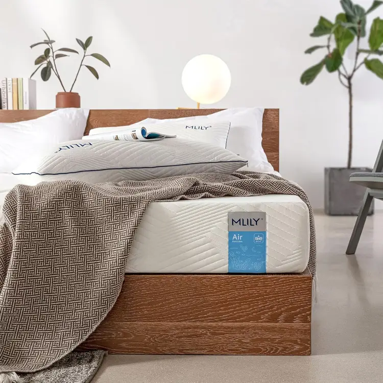 MLILY Luftmatratze, IGR CertiPUR, 100 x 200 cm, 2-in-1 Härte Mittel/Fest H3, Kühl/Wärmer, Ergonomische 7 Zonen AirCell/CoolFlex/BlueFlow Schaum Seaqual Oeko-Tex 100, CertiPUR | Matratzen & Matratzenschoner