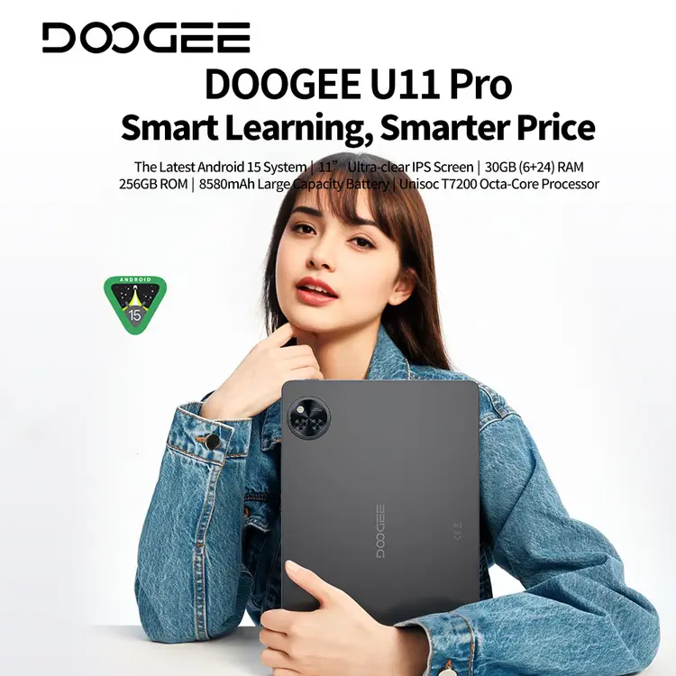 DOOGEE U11 PRO Android Tablets， 30GB RAM + 256GB ROM/2TB， Unisoc