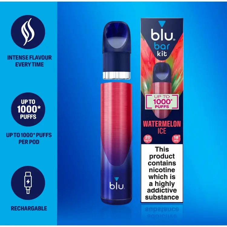 Blu Vape Lock Button Blu 2.0 Vape Device Pixl 8000 Prefilled Refill Pods