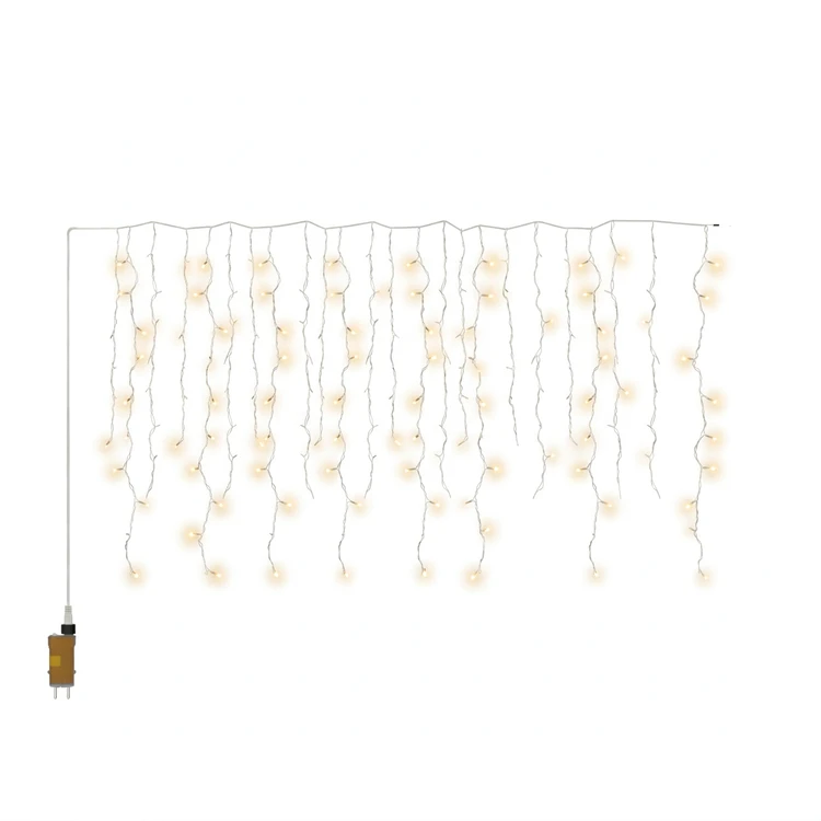 LZQ LED Eiszapfen Lichterkette 8 Modi Dimmbar Warmes / Farblicht Warmes Licht 30M 1200LED | Weihnachten