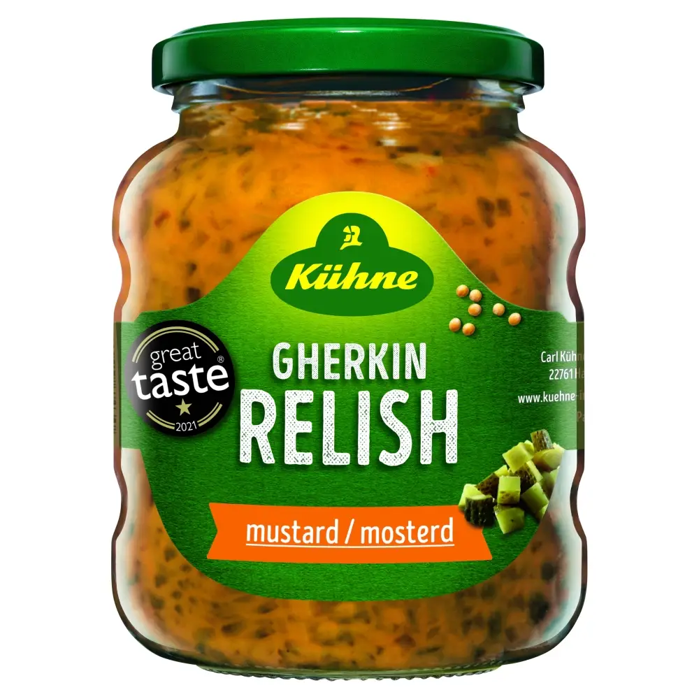 Kuhne Gherkin Relish Mustard 350g | Table Sauces, Condiments