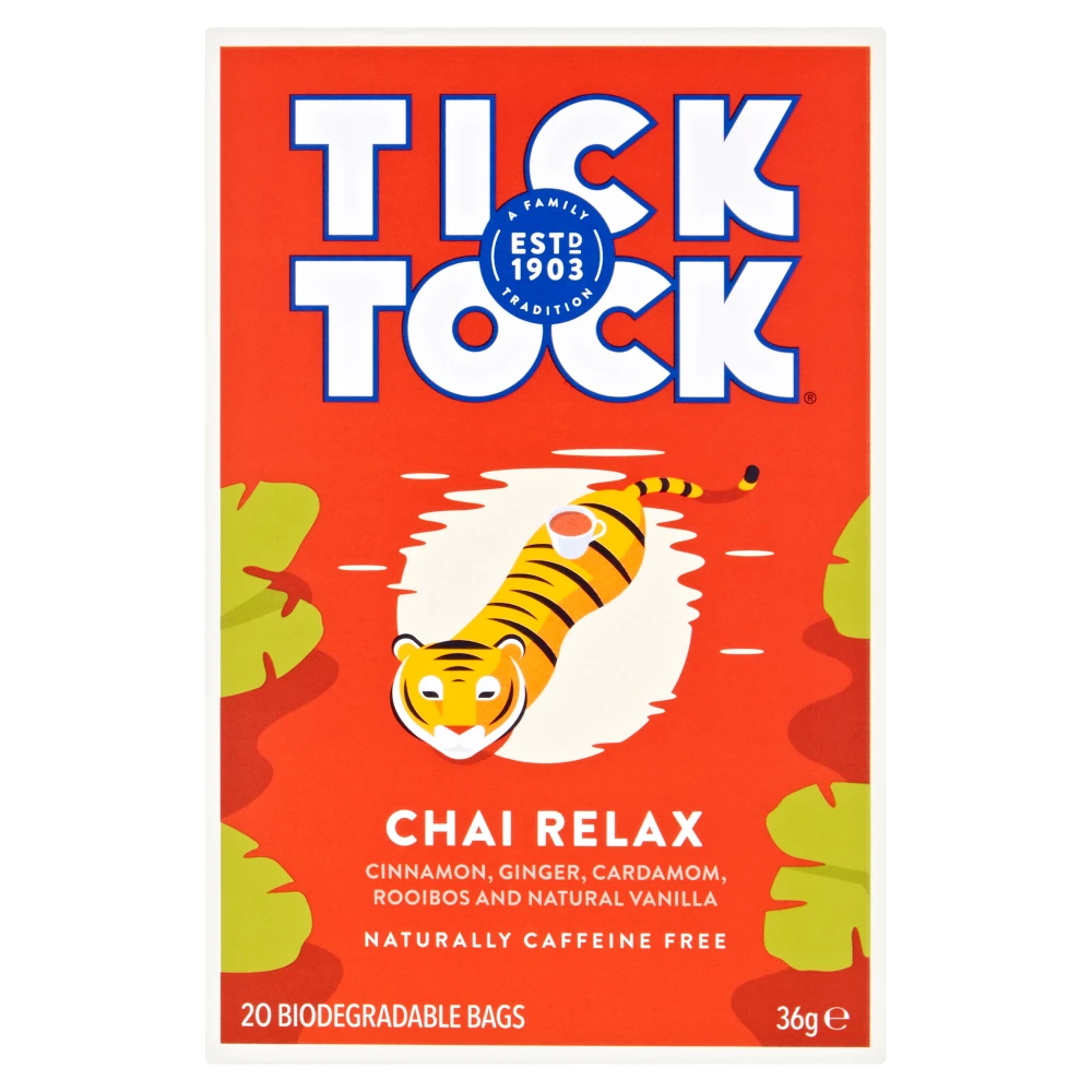 Tick Tock Chai Relax 20 Biodegradable Bags 36g | Tea | Joybuy
