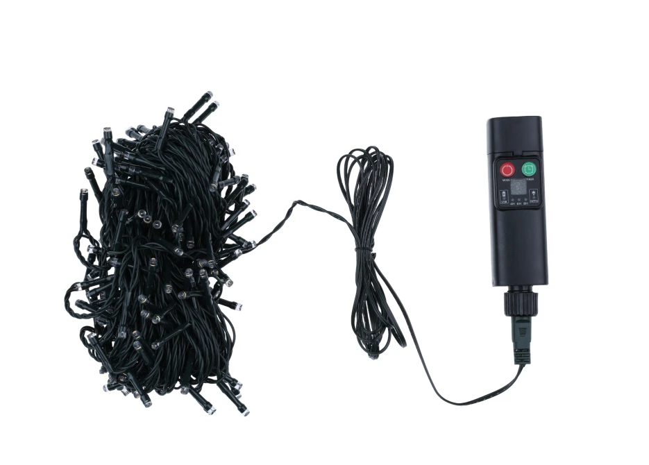 20 mètres 200 lumières, guirlande de lumières LED 3 fils 24V, batterie — free download