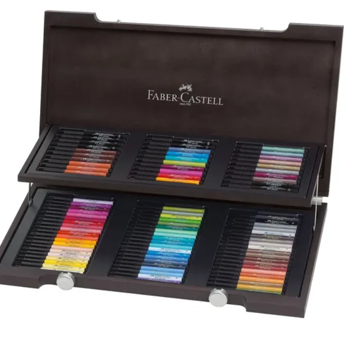 Kit de Peinture Acrylique Faber-Castell - 12 Couleurs, Pinceaux, Toile et Palette