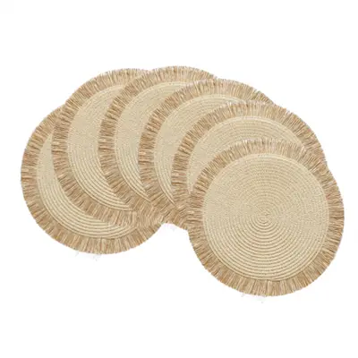 Braded Placemats Set Of 6 - Heat Resstant Table Mats For Dnng Tables