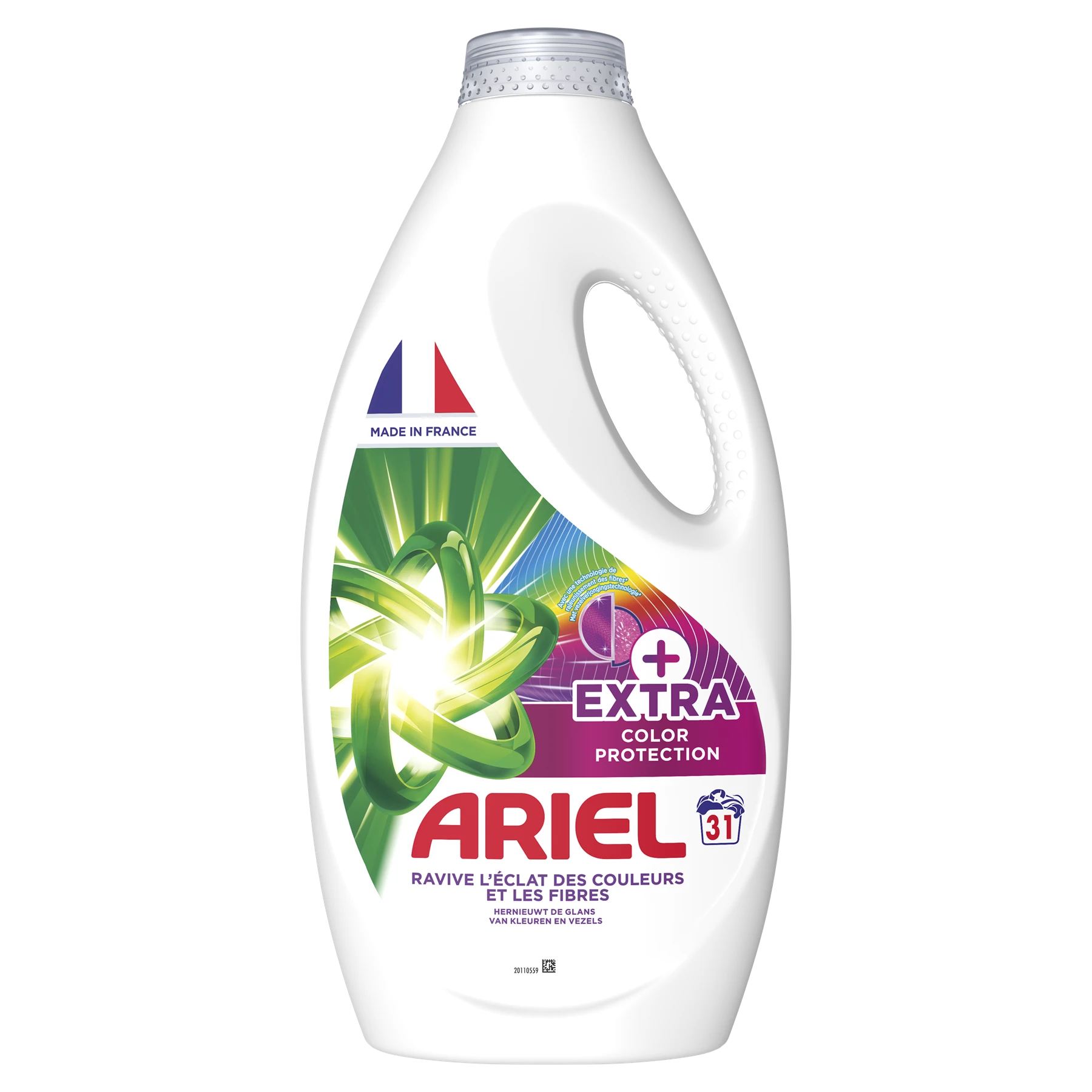 ARIEL Lessive liquide Protection Couleurs et Fibres 31 lavages 1,395L ...