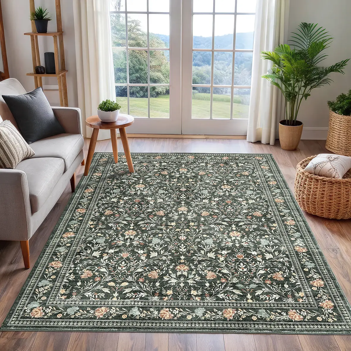 Likewise Rugs Likewise Rug Enchanted Florals Rectangle Green 160x230cm | Rugs ...