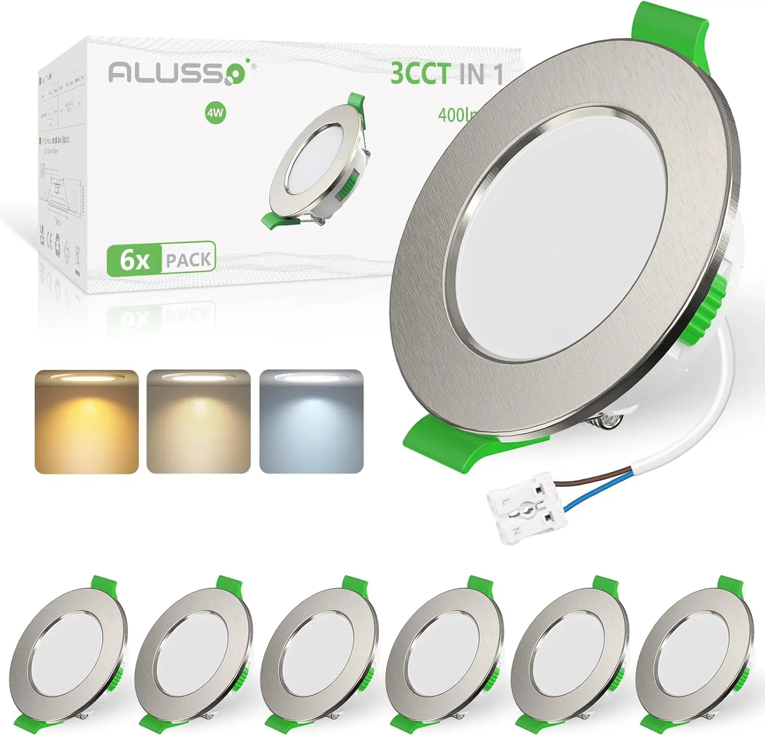 Projecteur Encastré Alusso Led 24 V Ip44, Projecteurs De Plafond 4 W