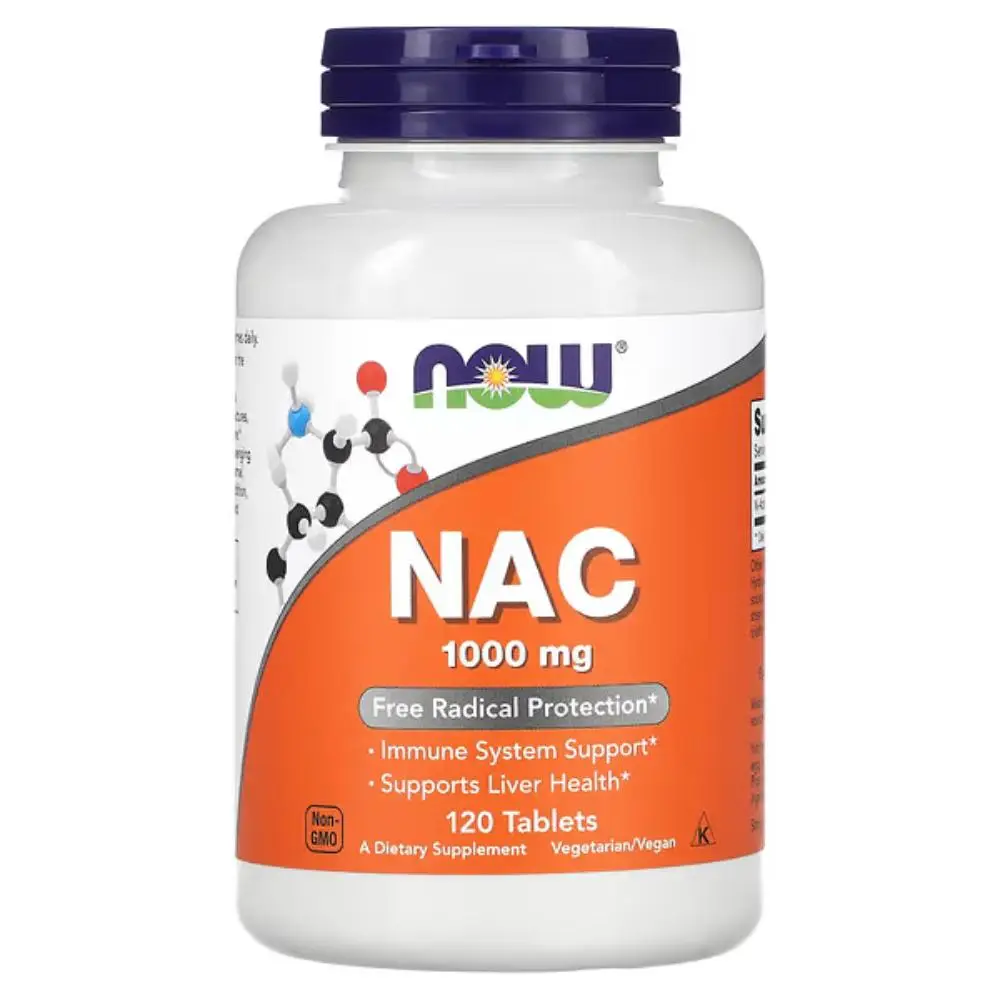 NOW Foods NAC Antioxidant 1000mg Daily Wellness Support Tablets - 120 ...