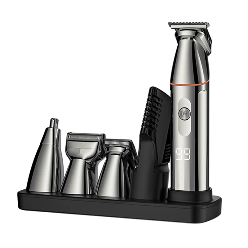 Sparoma 5-in-1 Beard Trimmer Set – Stainless Steel, Type-C Rechargeable ...