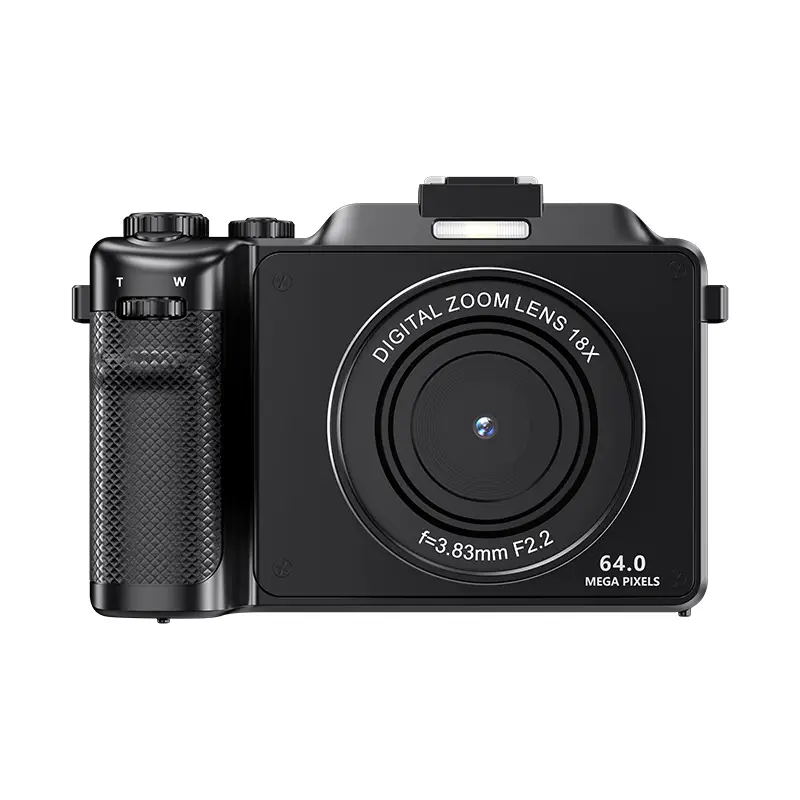 Fotocamera digitale, fotocamera digitale 4K 64MP autofocus 18X zoom e scatto fotocamera digitale, anti-vibrazione, scheda da 64 GB, fotocamera compatta portatile per ragazzi, ragazze, adolescenti