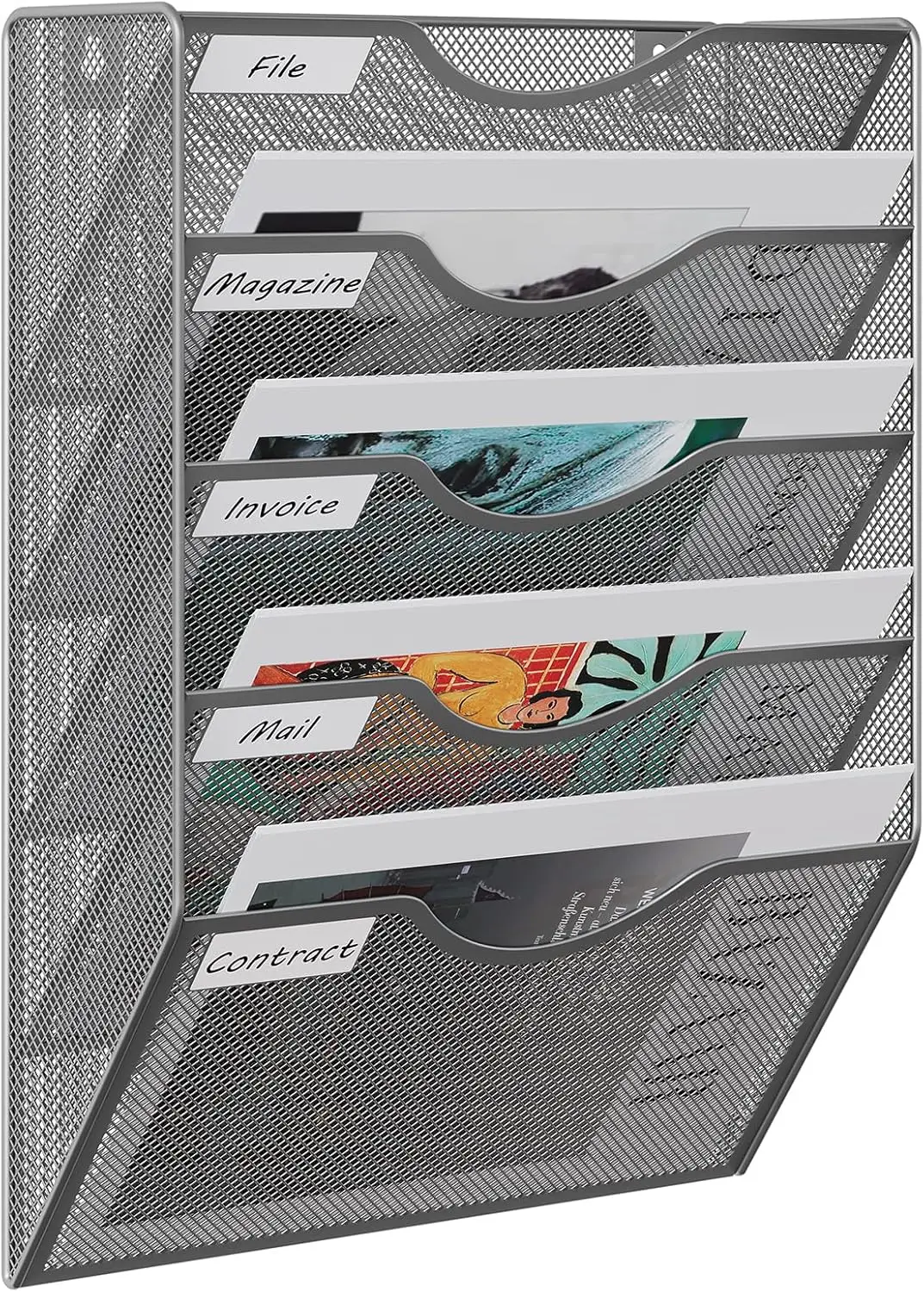 Porte Document Rond Easypag Porte-documents Mural A4 - 5 Niveaux - Argent | Accessoires de ...