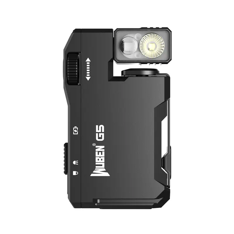 WUBEN Mini lampe de poche LED G5-400 lumens - Avec lumière RVB - 6 modes - EDC rechargeable - Étanche IP68 - Pour camping, randonnée, extérieur, urgence - Blanc