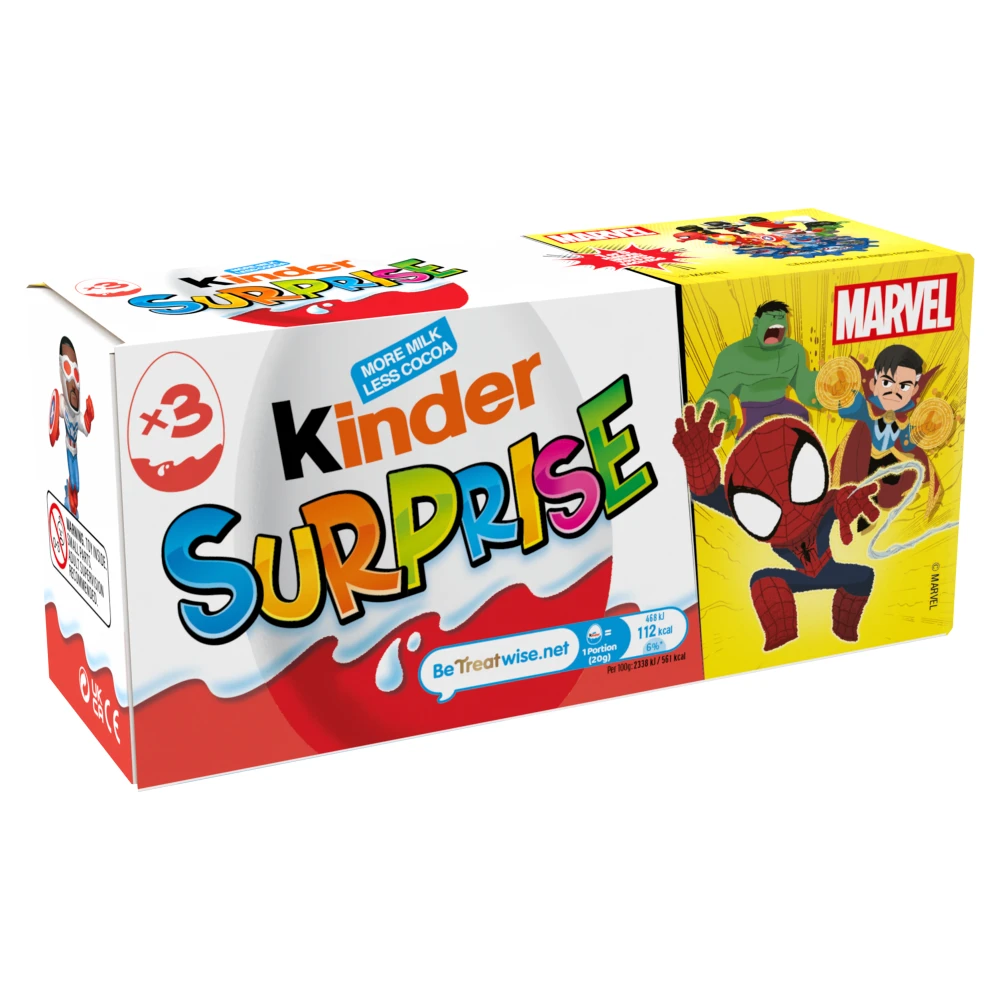 Kinder Surprise Milk Chocolate Egg With Avengers Toy Multipack 3 x 20g ...
