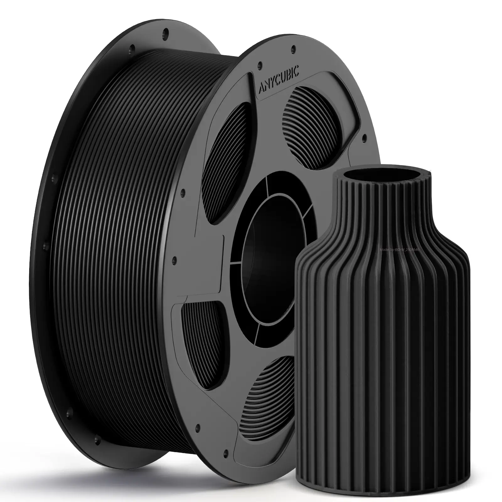 Anycubic PETG Black Filament with 3D Printed Model