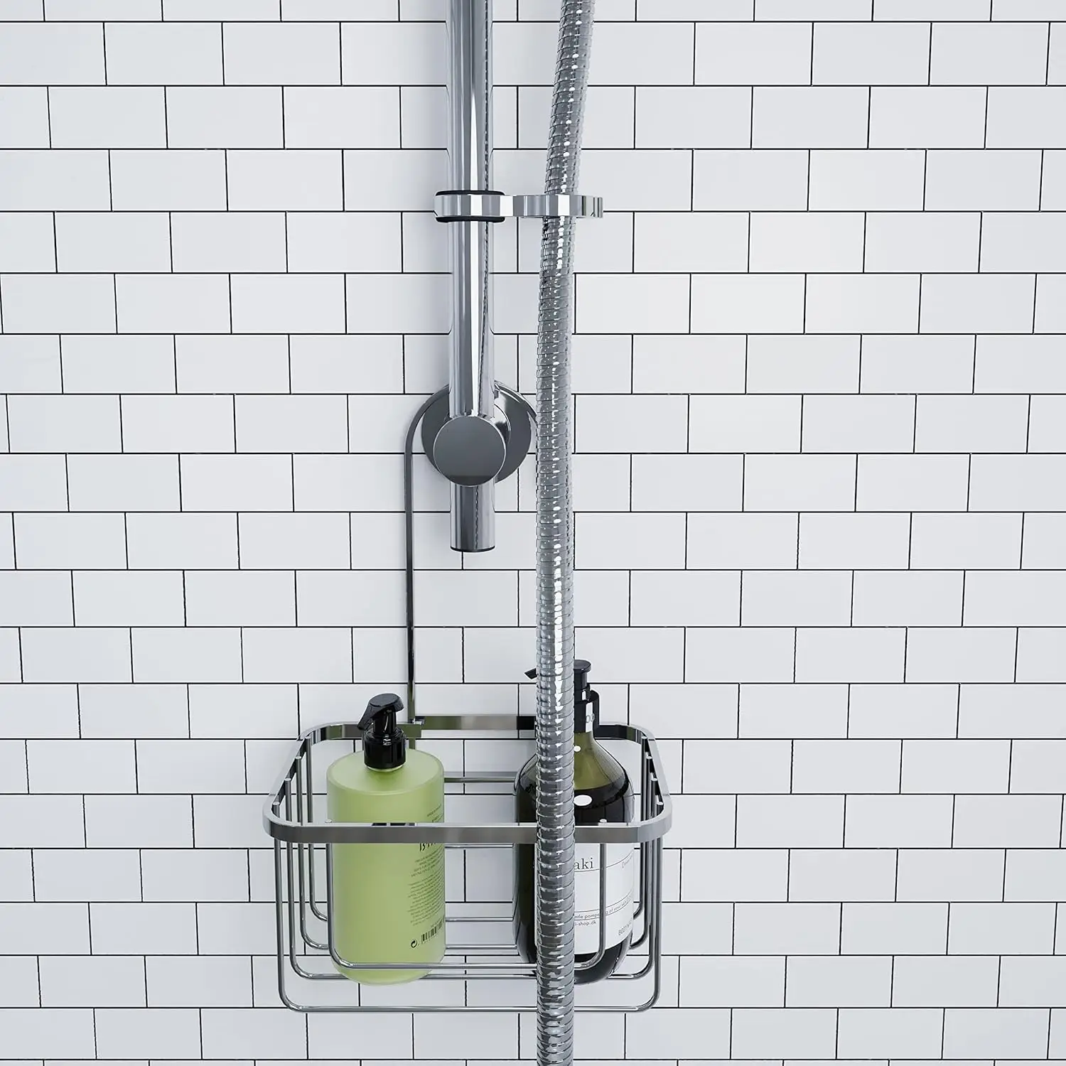 Shower Riser Rail Installation Croydex Shower Riser Rail Hook Over Caddy - Chrome | Bathroom Storage ...