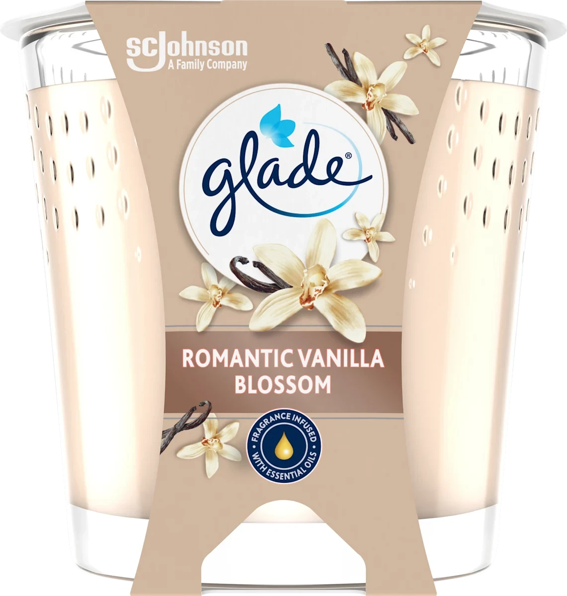 Glade Duftkerze im Glas Romantic Vanilla Blossom 112 g, 1 St | Kerzen