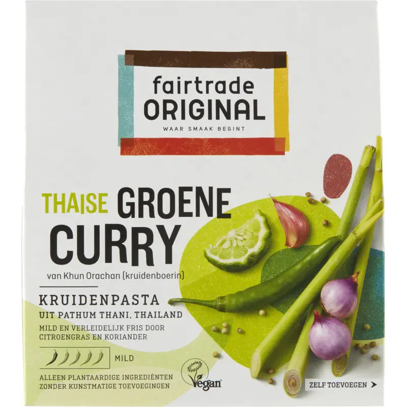 Fairtrade Thaise Groene Curry Pasta - 70 g | Maaltijdpakketten | Joybuy