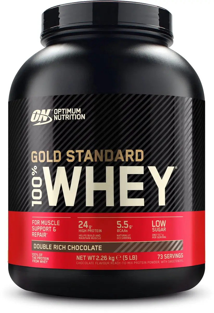 Optimum Nutrition Gold Standard 100% wei-eiwit, dubbelrijke chocolade 2 ...