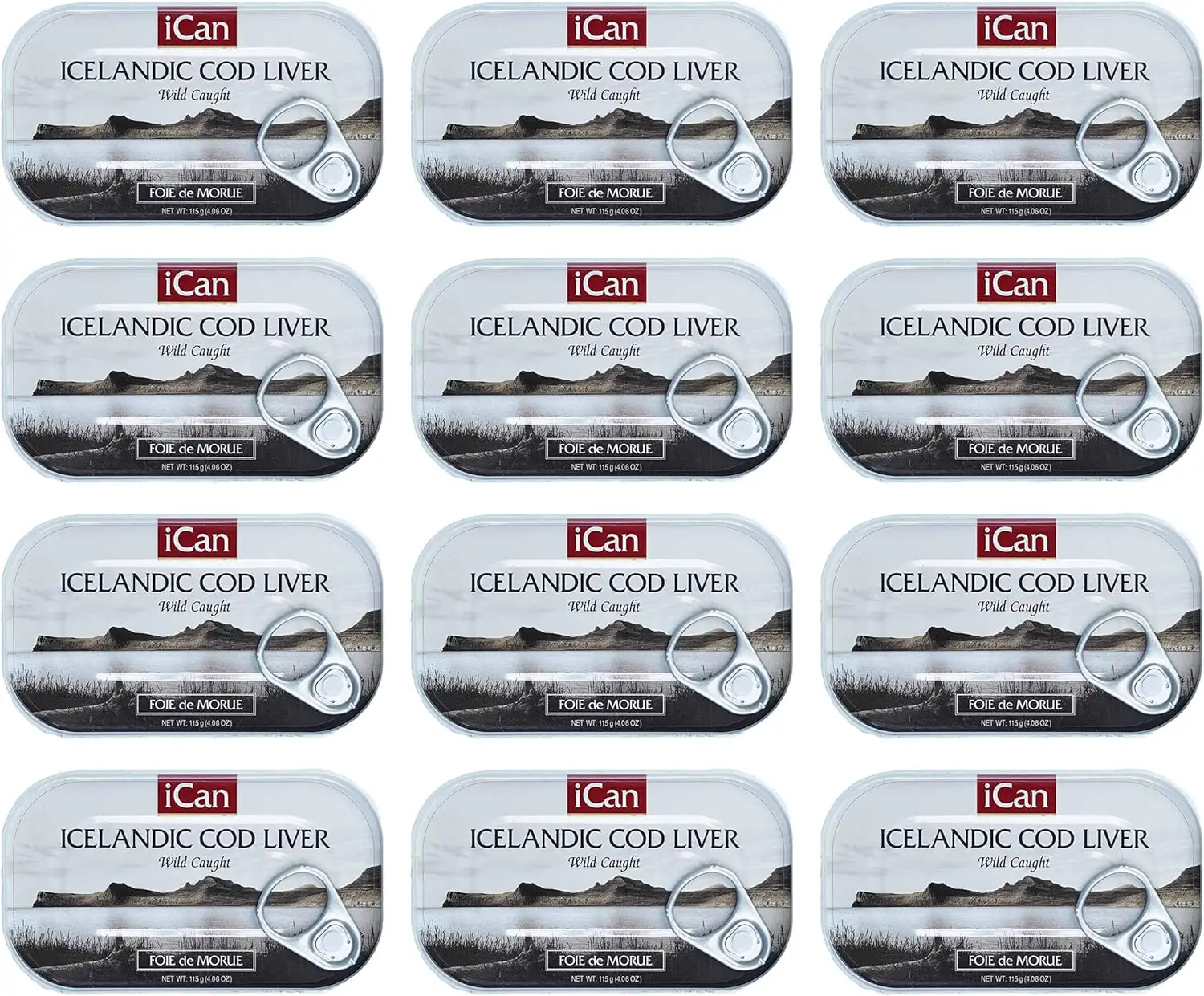 iCan Tinned Cod Liver In Its Own Oil 12x115g | Tins & Cans | Joybuy