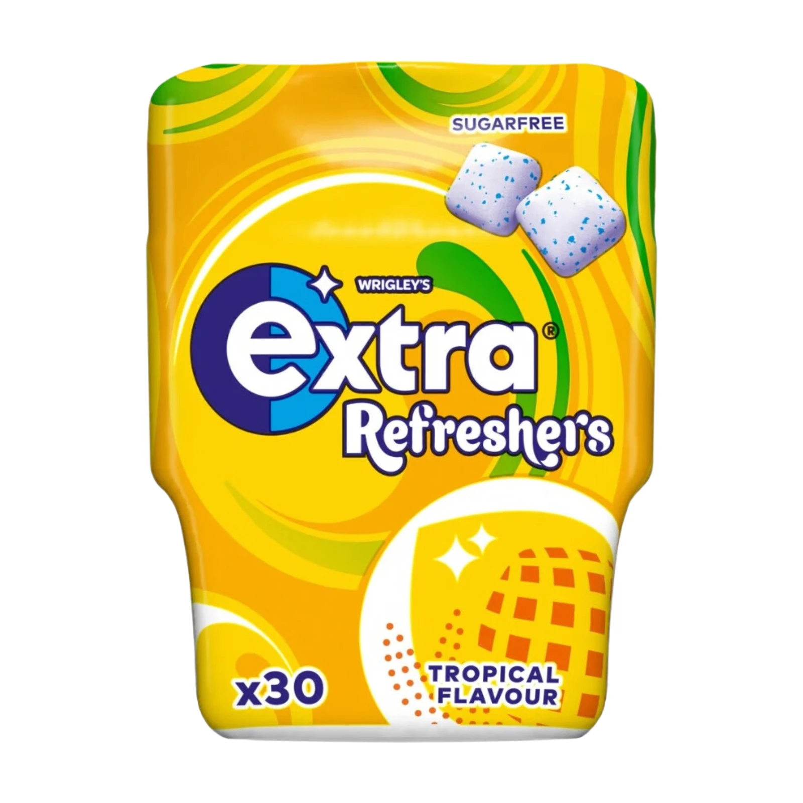 Extra Refreshers Tropical Sugarfree Gum Bottle 30 Pieces 67g | Gum ...