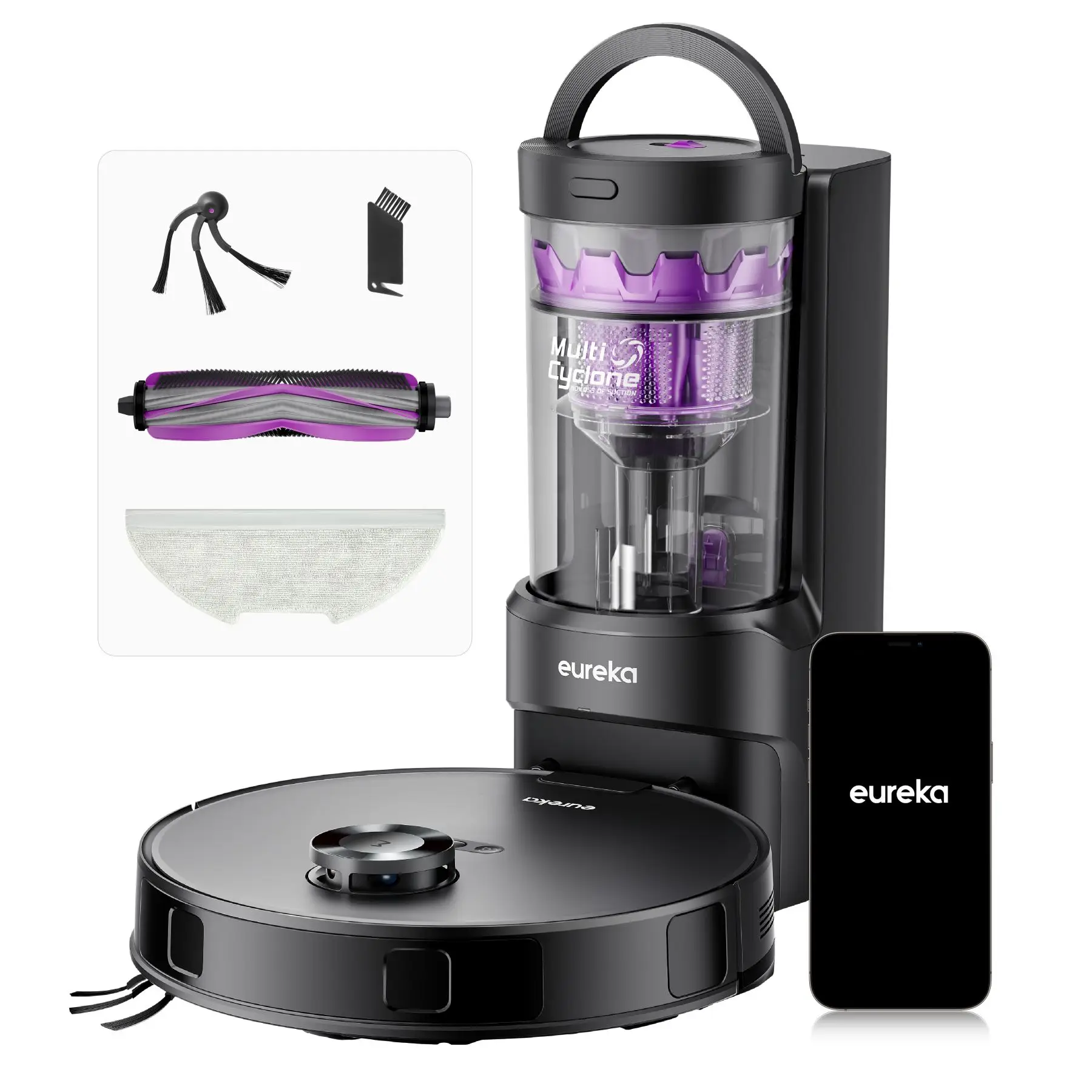 Eureka E20 Evo Plus Robot Vacuum Cleaner with Mop, 10,000Pa Suction ...