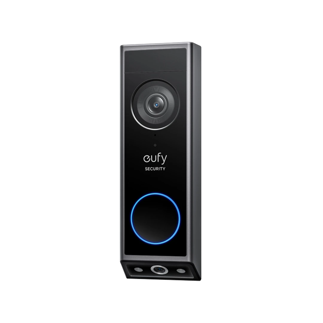 eufy Security Video türklingel E340, Dual türklingel mit Kamera mit Paketerkennung, 2K Full HD Farb-Nachtsicht, Kabel- oder Akkubetrieben, kompatibel mit HomeBase S380, Gebührenfreie Nutzung