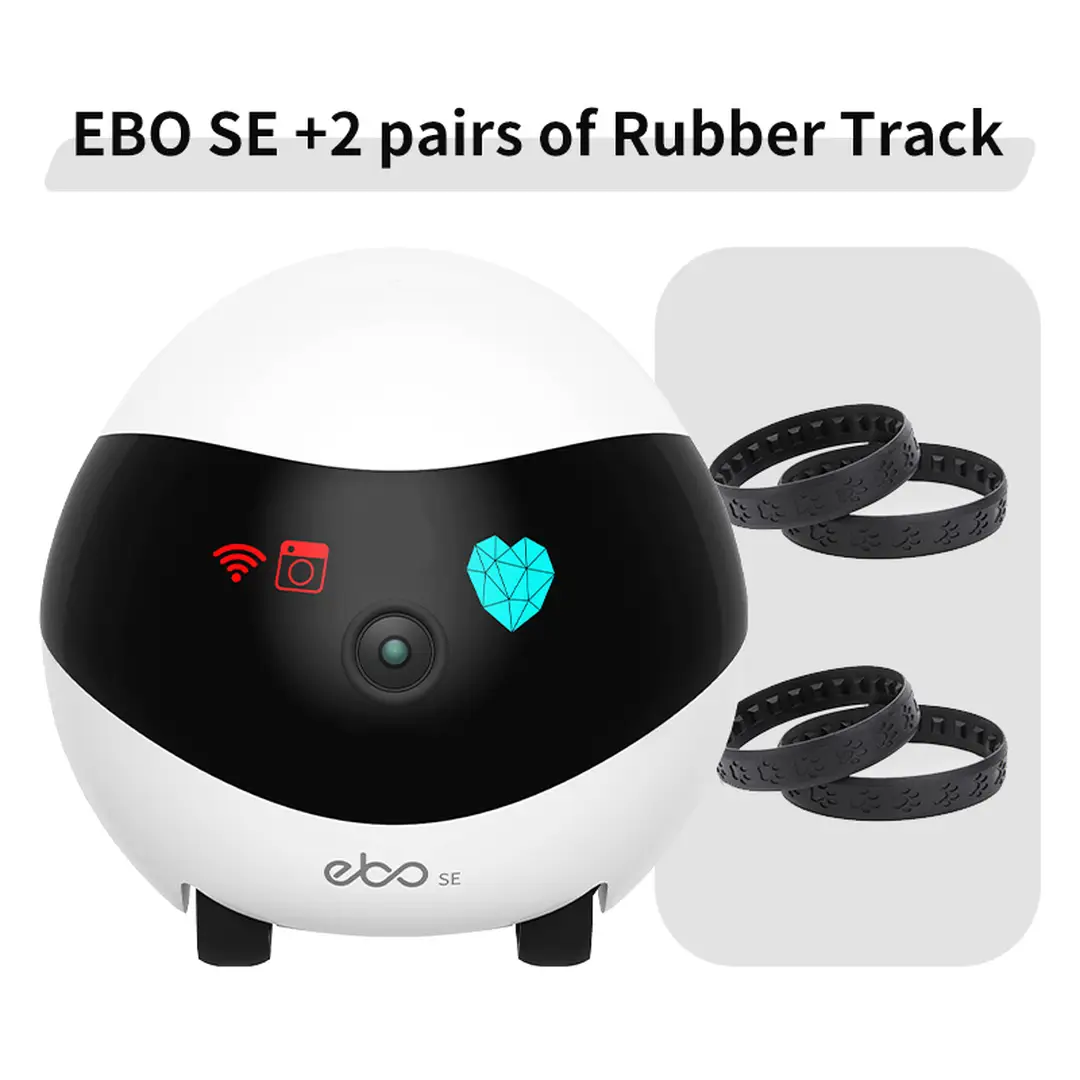 EBO SE Smart-Home-Sicherheitskamera – Weiß, Kostenlose Gummibahn im Lieferumfang enthalten, Haustierüberwachung & Innenbereichssicherheit